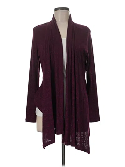 Pre-owned St. John's Bay Cardigan Sweater In Burgundy