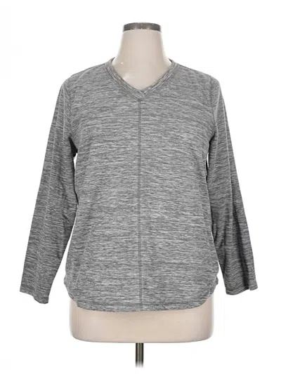 Pre-owned St. John's Bay Cardigan Sweater In Gray