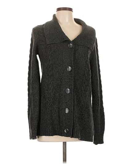 Pre-owned St. John's Bay Cardigan Sweater In Gray