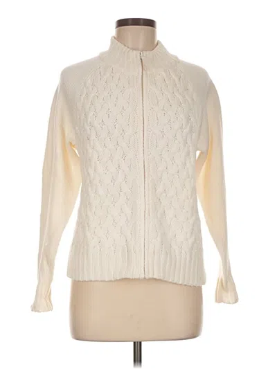 Pre-owned St. John's Bay Cardigan Sweater In Ivory