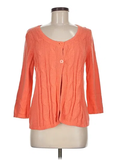 Pre-owned St. John's Bay Cardigan Sweater In Orange