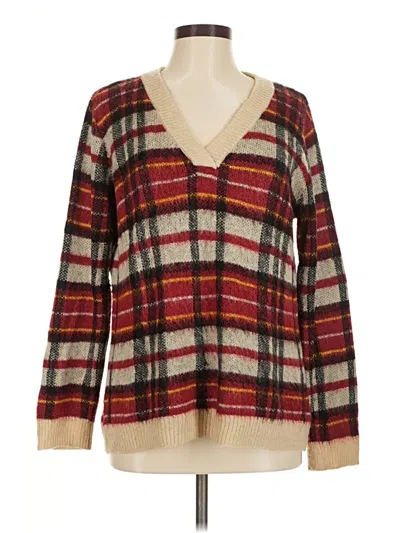 Pre-owned St. John's Bay Cardigan Sweater In Red