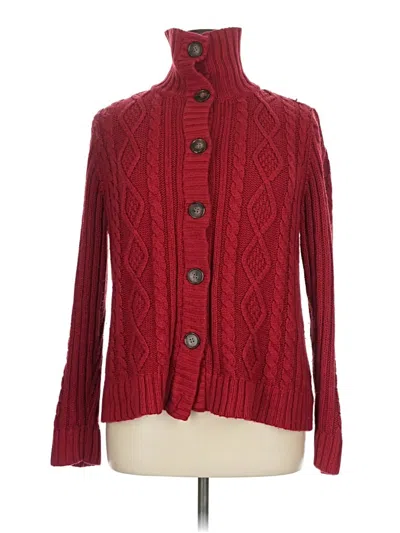 Pre-owned St. John's Bay Cardigan Sweater In Red