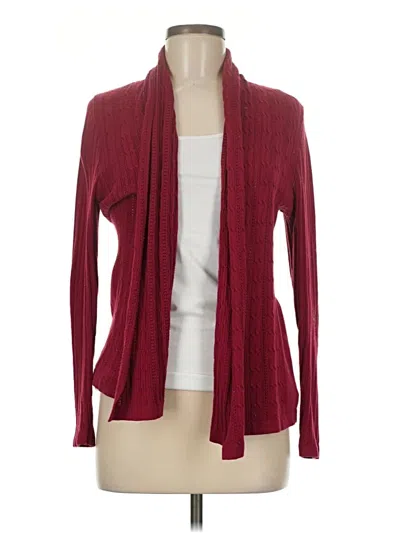 Pre-owned St. John's Bay Cardigan Sweater In Red