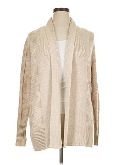 Pre-owned St. John's Bay Cardigan Sweater In Tan