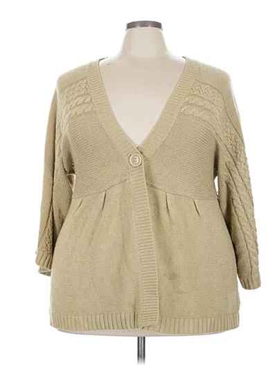 Pre-owned St. John's Bay Cardigan Sweater In Tan