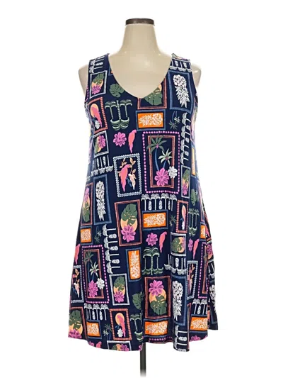 Pre-owned St. John's Bay Casual Dress In Blue
