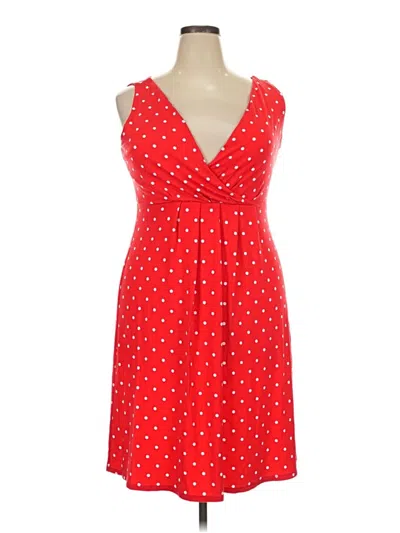 Pre-owned St. John's Bay Casual Dress In Red