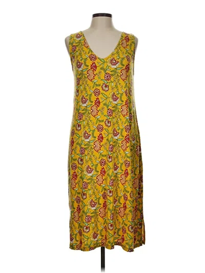 Pre-owned St. John's Bay Casual Dress In Yellow