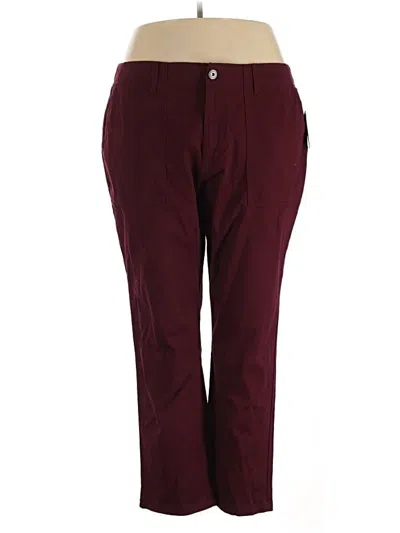 Pre-owned St. John's Bay Casual Pants In Burgundy