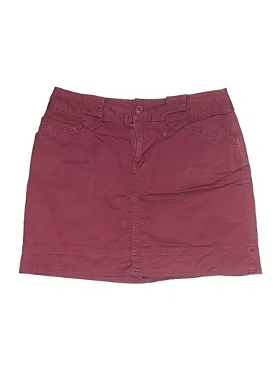 Pre-owned St. John's Bay Casual Skirt In Burgundy