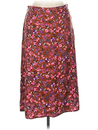 Pre-owned St. John's Bay Casual Skirt In Burgundy