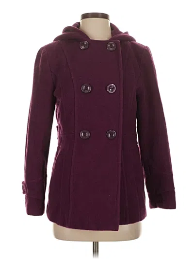 Pre-owned St. John's Bay Coat In Burgundy