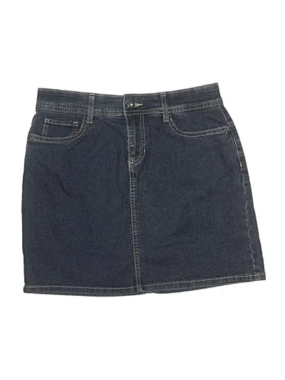 Pre-owned St. John's Bay Denim Skirt In Blue