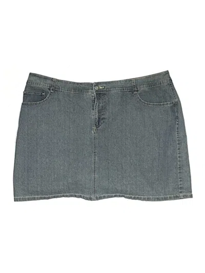 Pre-owned St. John's Bay Denim Skirt In Blue