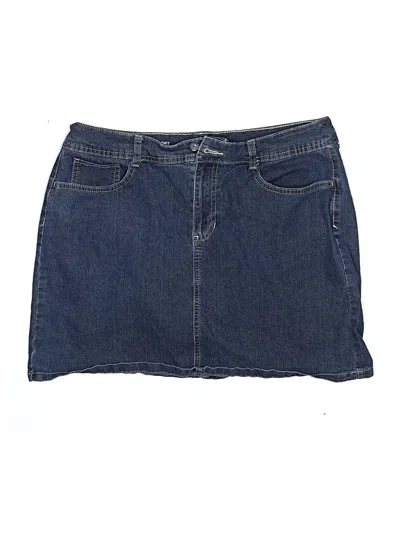 Pre-owned St. John's Bay Denim Skirt In Blue