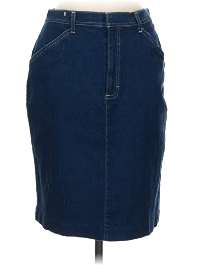 Pre-owned St. John's Bay Denim Skirt In Blue