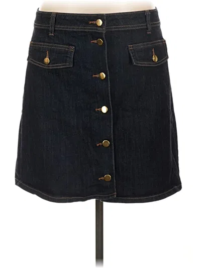 Pre-owned St. John's Bay Denim Skirt In Blue