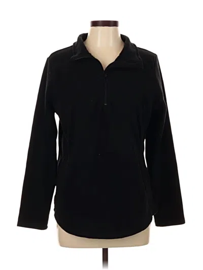 Pre-owned St. John's Bay Fleece Jacket In Black