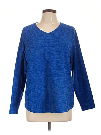 Pre-owned St. John's Bay Fleece Jacket In Blue