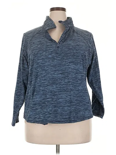 Pre-owned St. John's Bay Fleece Jacket In Blue