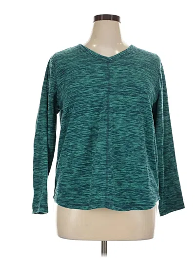 Pre-owned St. John's Bay Fleece Jacket In Teal