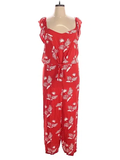 Pre-owned St. John's Bay Jumpsuit In Red