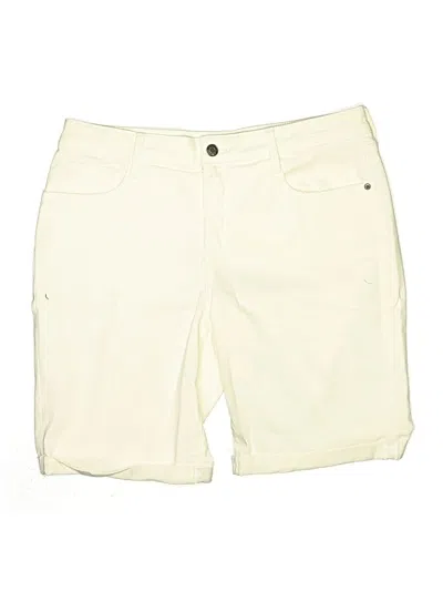 Pre-owned St. John's Bay Khaki Shorts In Ivory