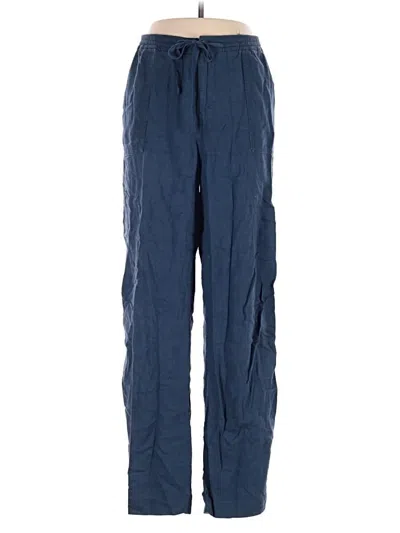 Pre-owned St. John's Bay Linen Pants In Blue