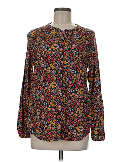 Pre-owned St. John's Bay Long Sleeve Blouse In Black