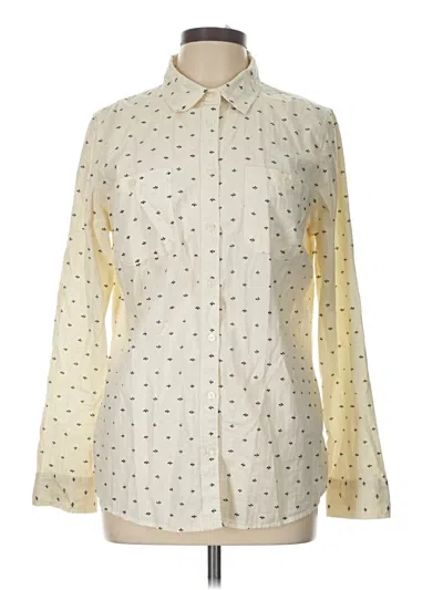 Pre-owned St. John's Bay Long Sleeve Blouse In Ivory