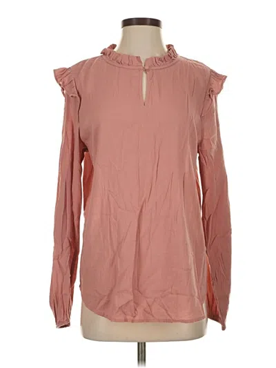 Pre-owned St. John's Bay Long Sleeve Blouse In Pink