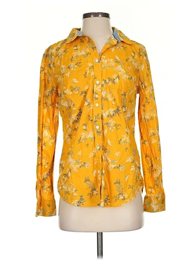 Pre-owned St. John's Bay Long Sleeve Blouse In Yellow