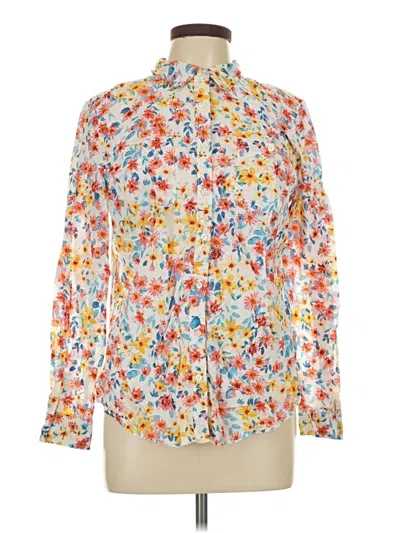 Pre-owned St. John's Bay Long Sleeve Blouse In Yellow