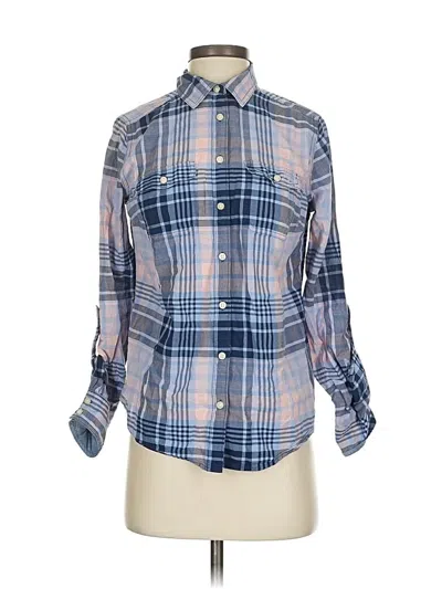 Pre-owned St. John's Bay Long Sleeve Button Down Shirt In Blue