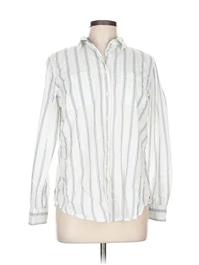 Pre-owned St. John's Bay Long Sleeve Button Down Shirt In Blue