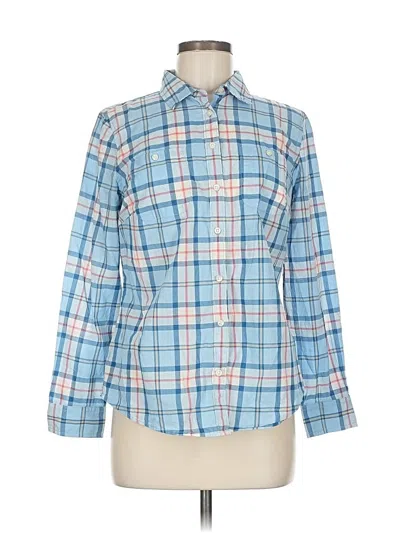 Pre-owned St. John's Bay Long Sleeve Button Down Shirt In Blue