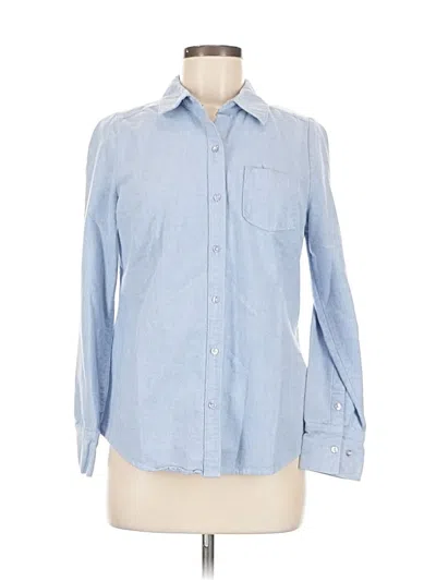Pre-owned St. John's Bay Long Sleeve Button Down Shirt In Blue