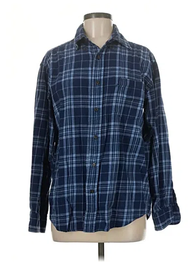 Pre-owned St. John's Bay Long Sleeve Button Down Shirt In Blue