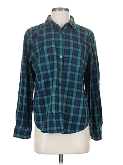 Pre-owned St. John's Bay Long Sleeve Button Down Shirt In Blue