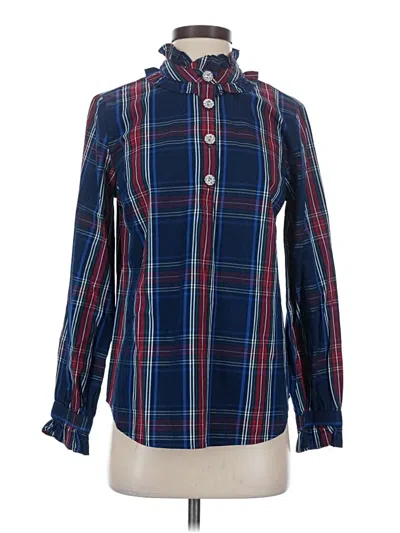 Pre-owned St. John's Bay Long Sleeve Button Down Shirt In Blue