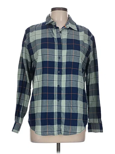 Pre-owned St. John's Bay Long Sleeve Button Down Shirt In Blue