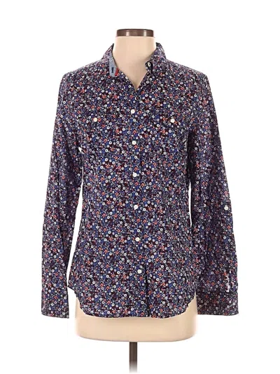 Pre-owned St. John's Bay Long Sleeve Button Down Shirt In Blue