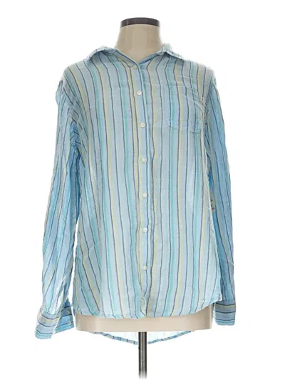 St. John's Bay Long Sleeve Button Down Shirt In Blue