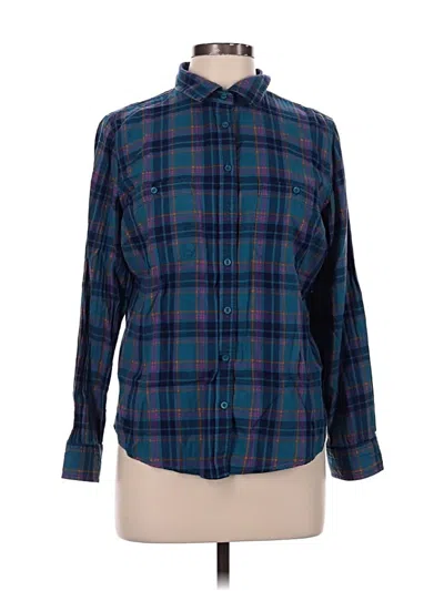 Pre-owned St. John's Bay Long Sleeve Button Down Shirt In Blue