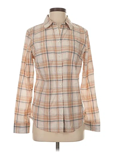 Pre-owned St. John's Bay Long Sleeve Button Down Shirt In Brown