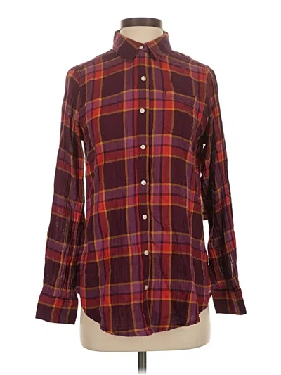 St. John's Bay Long Sleeve Button Down Shirt In Burgundy