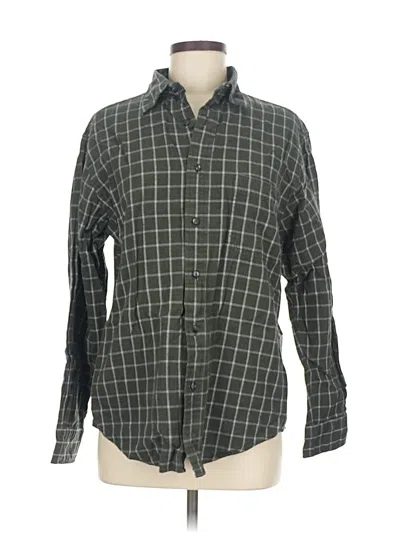 Pre-owned St. John's Bay Long Sleeve Button Down Shirt In Gray