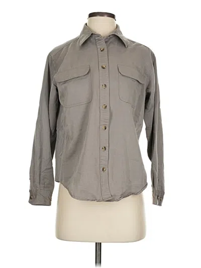 Pre-owned St. John's Bay Long Sleeve Button Down Shirt In Gray