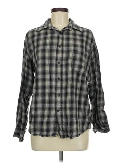 Pre-owned St. John's Bay Long Sleeve Button Down Shirt In Gray